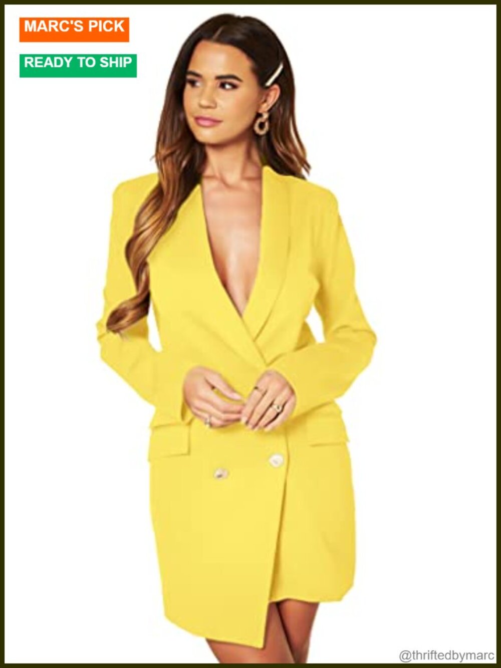 Asymmetric Blazer Dress with Crossover Front